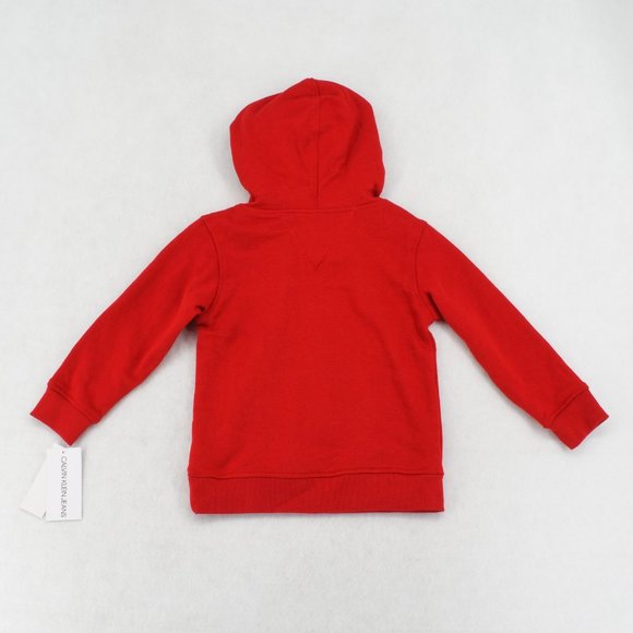Calvin Klein Jeans Toddler Boys 2-Pc Fleece Logo Hoodie & Sweatpants Set Red 3T - Picture 4 of 7